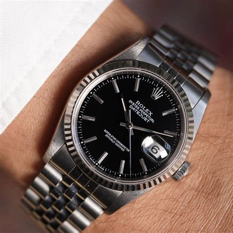 rolex datejust black tapestry dial|rolex datejust 16234 price.